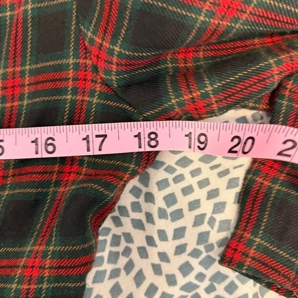 Vintage 80s Plaid Button-Up Dress | Red & Black Tartan | Small - Picture 8 of 11